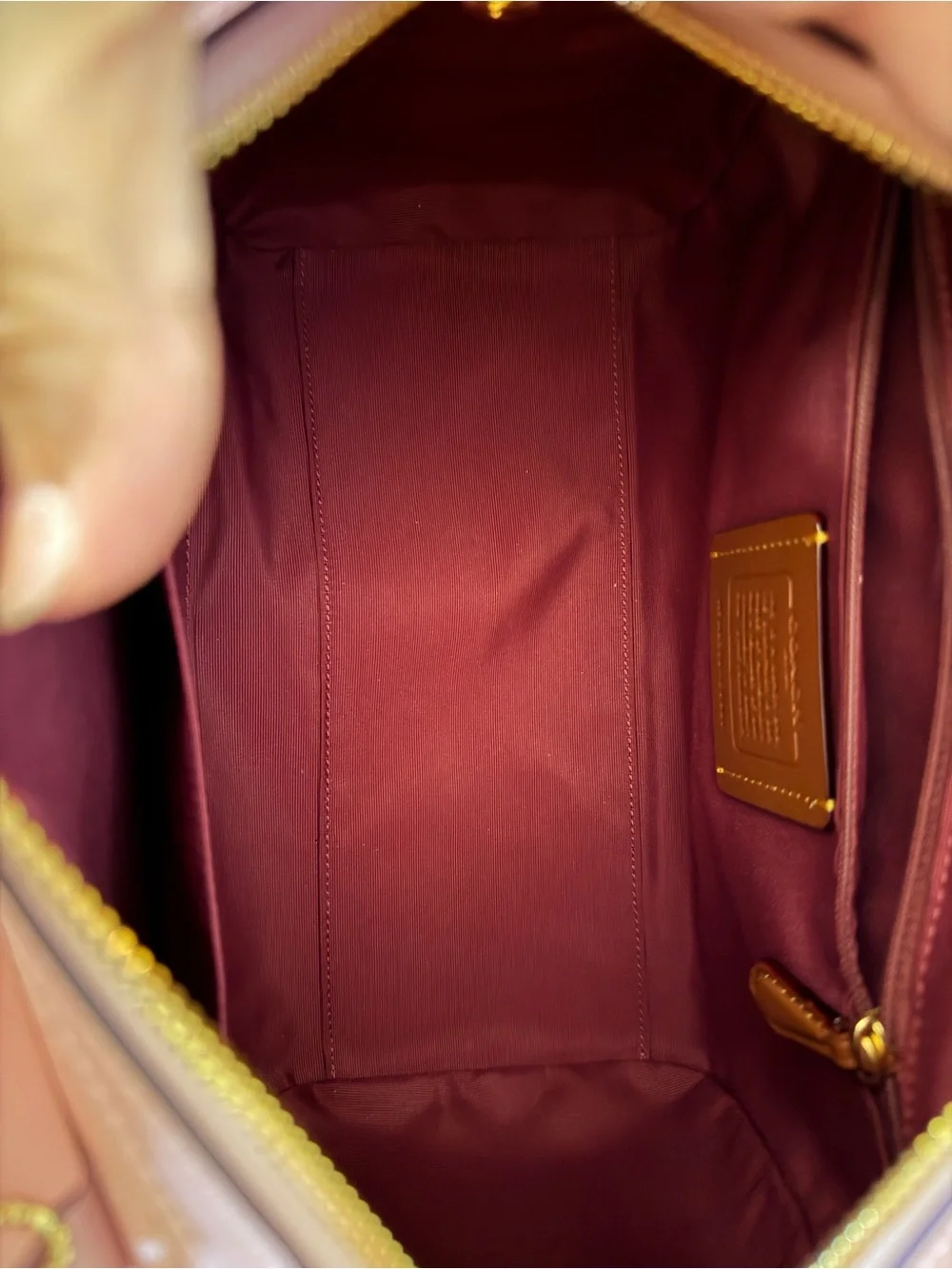 Coach Pink Signature Satchel and Matching Wristlet Set